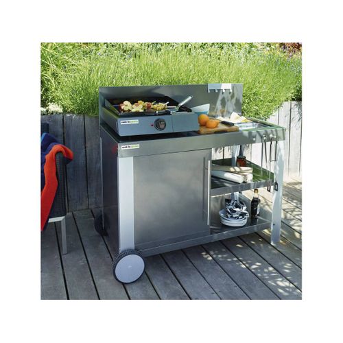 Plancha Électrique Avec Capot "finesta 43" - 2500 W - 44 X 56 X 19.5 Cm - Fonte Émaillée