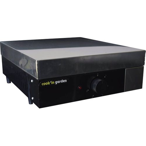 Plancha Électrique Avec Capot "finesta 43" - 2500 W - 44 X 56 X 19.5 Cm - Fonte Émaillée