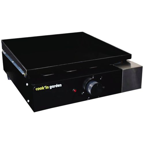 Plancha Électrique Avec Capot "finesta 43" - 2500 W - 44 X 56 X 19.5 Cm - Fonte Émaillée