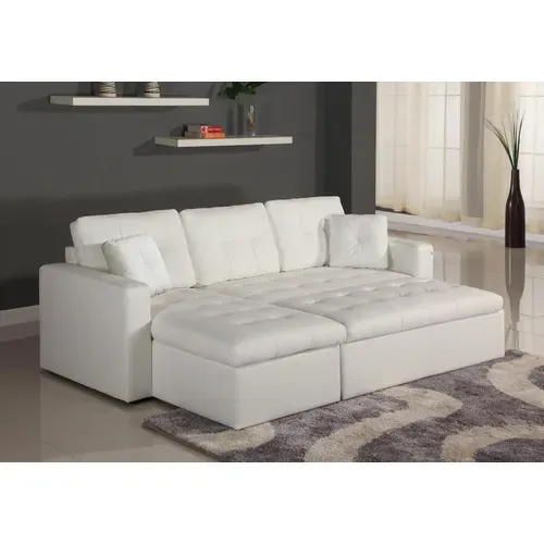 Canapé D'angle Convertible Toledo Blanc