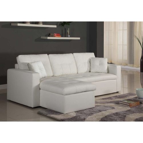 Canapé D'angle Convertible Toledo Blanc