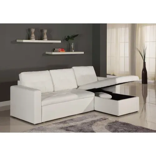 Canapé D'angle Convertible Toledo Blanc