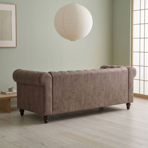 Grand Canapé 3 Places Chesterfield Vintage