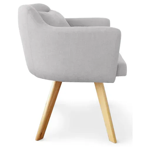Chaise / Fauteuil Scandinave Dantes Tissu Gris