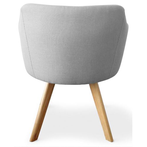Chaise / Fauteuil Scandinave Dantes Tissu Gris