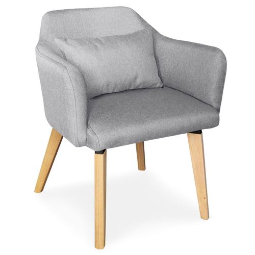 Chaise / Fauteuil Scandinave Dantes Tissu Gris