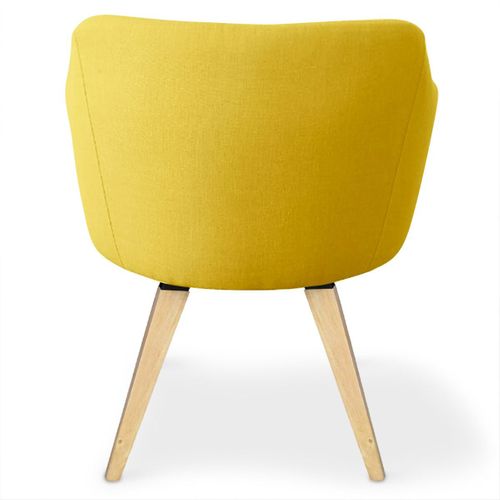 Chaise / Fauteuil Scandinave Dantes Tissu Jaune