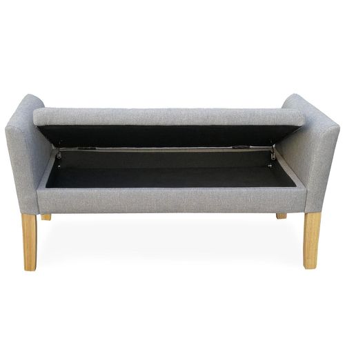 Banc Coffre Idor Tissu Gris