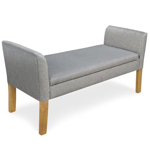 Banc Coffre Idor Tissu Gris