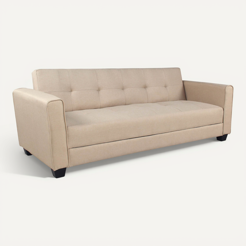 Canapé Convertible 3 Places Clayton Tissu Beige