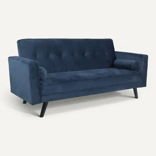 Canapé Convertible Clic-clac Scandinave Slow Velours Bleu