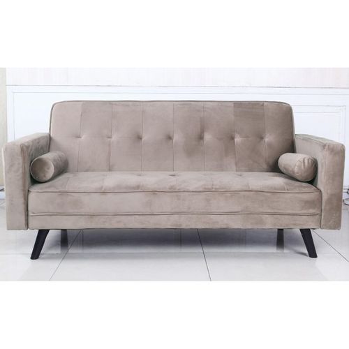 Canapé Convertible 3 Places Scandinave "navya" Taupe