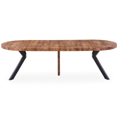 Table Ronde Extensible Myriade Noir Et Noyer