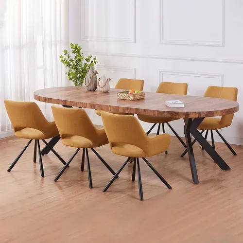 Table Ronde Extensible Myriade Noir Et Noyer