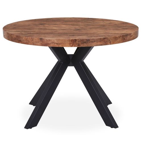 Table Ronde Extensible Myriade Noir Et Noyer
