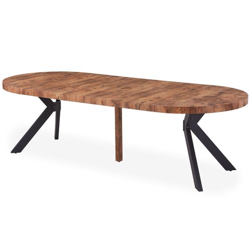 Table Ronde Extensible Myriade Noir Et Noyer