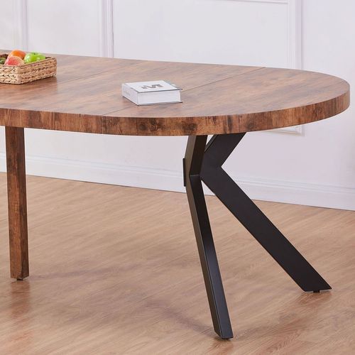 Table Ronde Extensible Myriade Noir Et Noyer