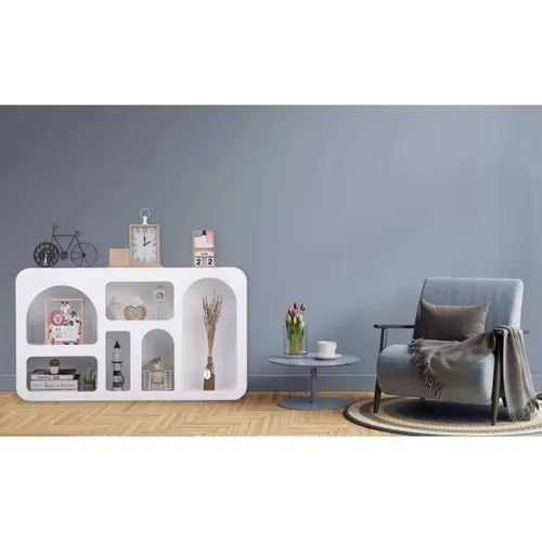 Buffet Navalor L130cm Design Arches Style Troglodyte Blanc