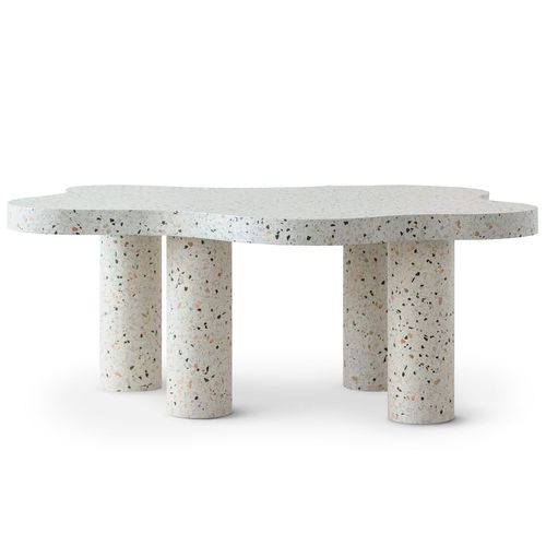 Table Basse Forme Nuage 69x100cm Lagoon Effet Terrazzo