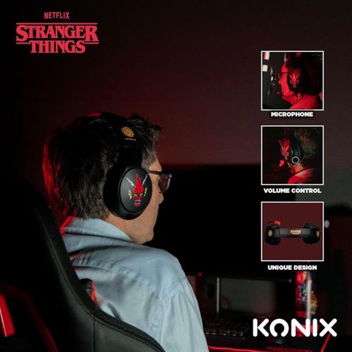 Casque Gaming Stranger Things Filaire Circum-aural Fermé Avec Micro, Jack 3,5 Mm