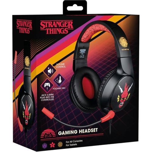 Casque Gaming Stranger Things Filaire Circum-aural Fermé Avec Micro, Jack 3,5 Mm