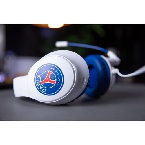 Casque Gaming Filaire - PC, PS4, Ps5, Switch, Xbox - Micro 45° - Câble 1,5 M - Blanc Et Bleu