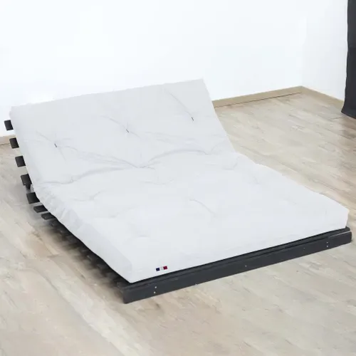Matelas Futon Latex + Fibres Ecru 140x190