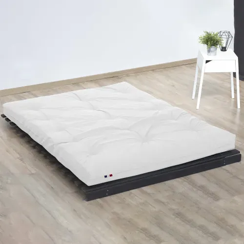 Matelas Futon Latex + Fibres Ecru 140x190