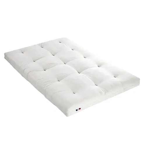 Matelas Futon Latex + Fibres Ecru 140x190