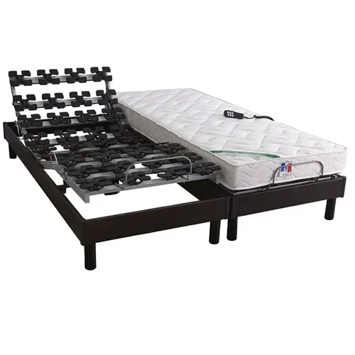 Lot 2 Lits Electriques Ellipse 2x90x200