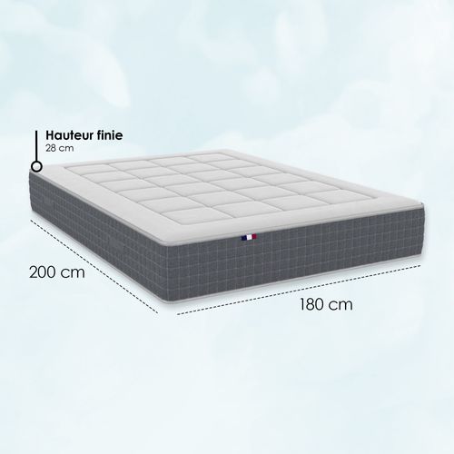Matelas Ressorts 180x200 cm MAX 7 Zones Epaisseur 28 cm