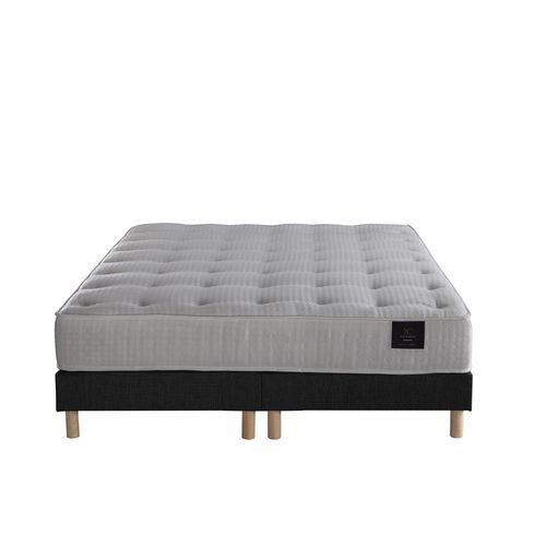 Ensemble Nova Matelas Ressorts Ensaches Memoire De Forme Anthracite 180x200cm