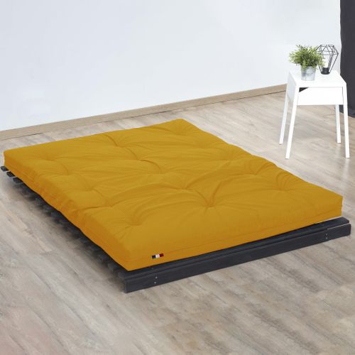 Matelas Futon Latex + Fibres Ocre 140x190cm