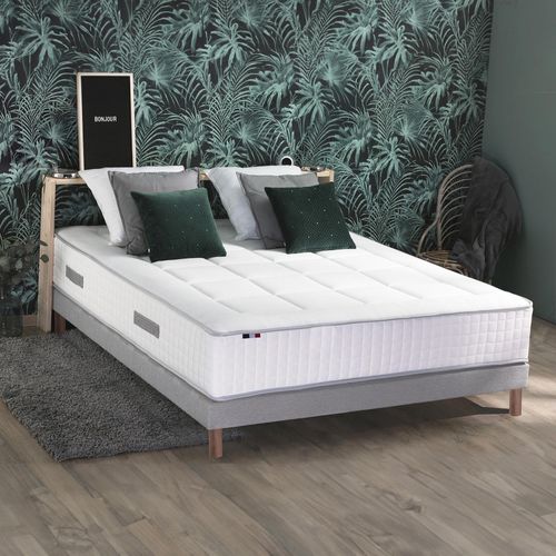 Pack Matelas Ressort 7 Zones + Memoire De Forme + Sommier + Couette + Oreillers Bellagio 140x190cm