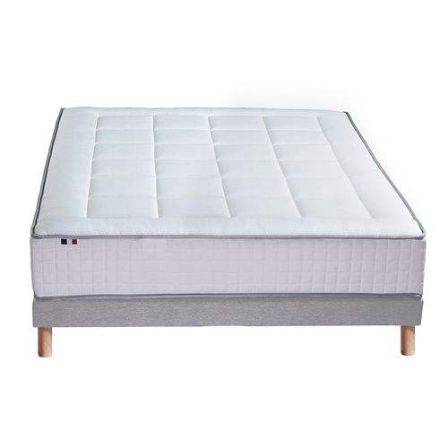 Pack Matelas Ressort 7 Zones + Memoire De Forme + Sommier + Couette + Oreillers Bellagio 140x190cm