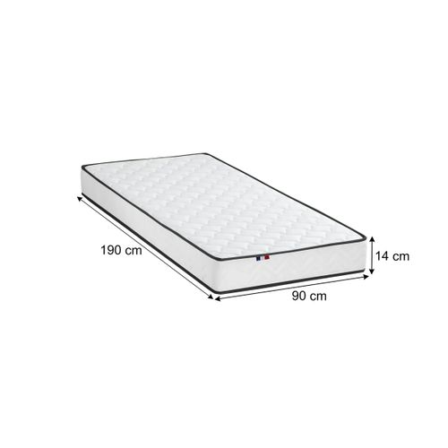 Matelas mousse 90x190 cm ADEONA ép.14 cm