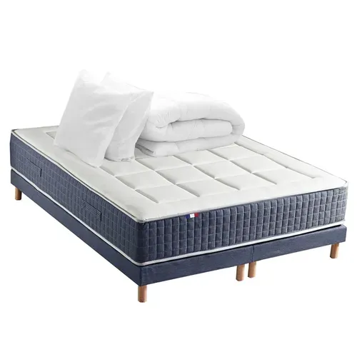 Pack Matelas Ressort  King Style 180x200 Accueil Mémoire De Forme Sommier + Couette + Oreillers