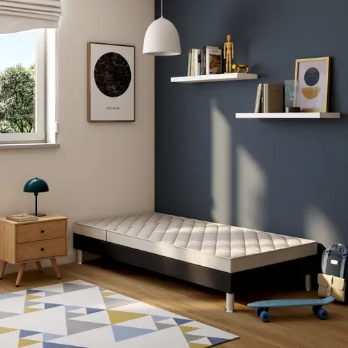 Matelas enfant évolutif 50x90, 90x140 ou 90x190 cm TREVIA en tissu bio coton ép.10 cm