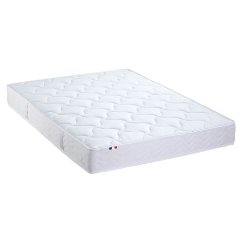 Pack matelas ressorts ép.19 cm +sommier +oreillers +couette +pieds 160x200cm EVASIA
