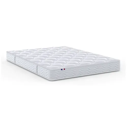 Pack matelas ressorts ép.19 cm +sommier +oreillers +couette +pieds 160x200cm EVASIA
