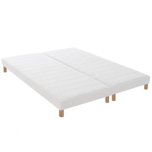 Pack Astre Matelas Ressorts + Sommier + Couette + Oreillers 2x80x200 Blanc