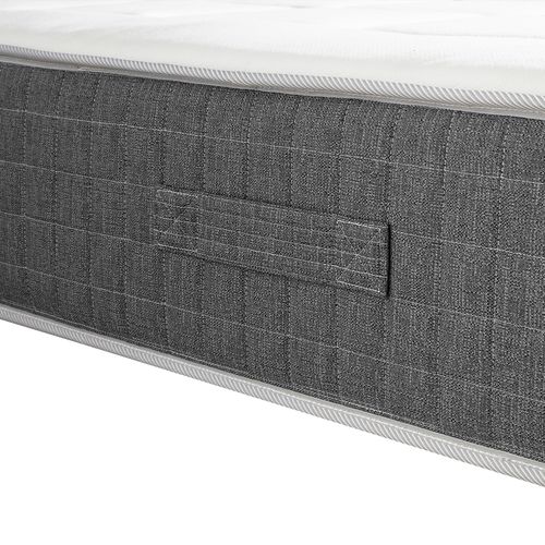 Ensemble Matelas Ressort 7 Zones + Sommier + Couette + Oreillers Max 160 X 200 Blanc