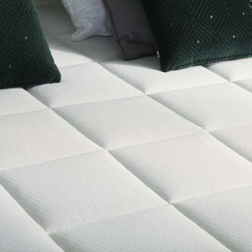 Ensemble Matelas Ressort 7 Zones + Sommier + Oreiller + Couette 160x200 Blanc