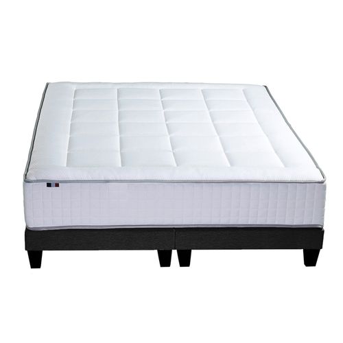 Ensemble Matelas Ressort 7 Zones + Sommier + Oreiller + Couette 180x200