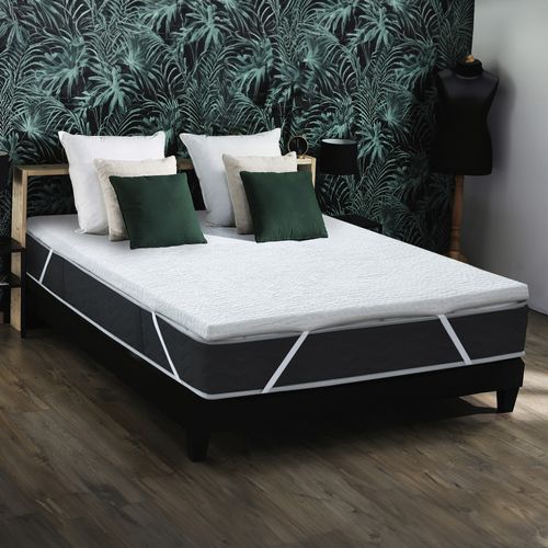 Surmatelas Mousse Haute Résilience 7 Zones 140 X 190 Déhoussable