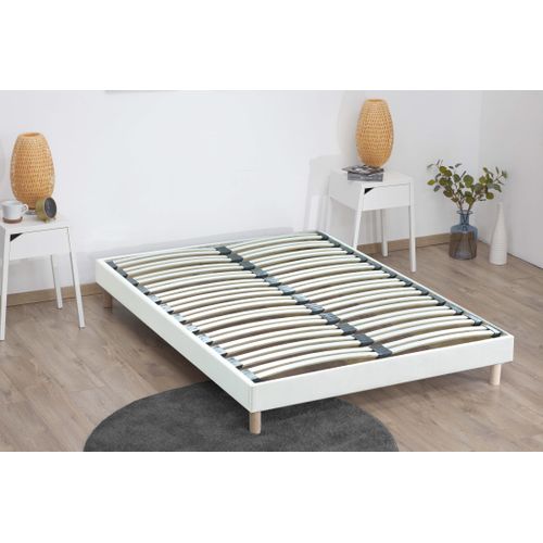 Sommier en kit 140x190 cm LUCIO blanc