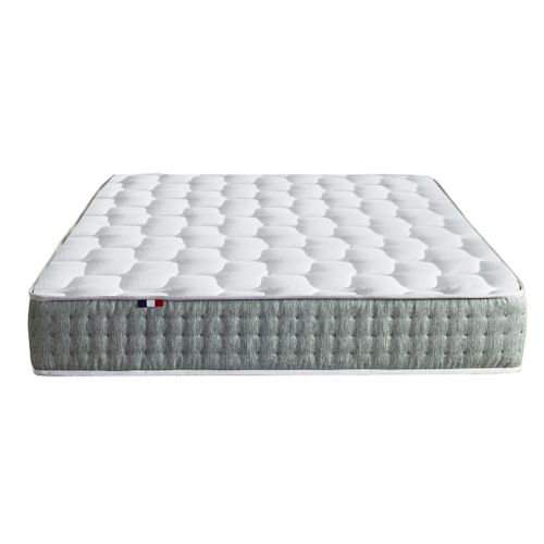 Matelas à Ressorts Ensachés - Mémoire De Forme - à 9 Zones Avec Revetement Amovible Modele Bacio 140x190 Cm
