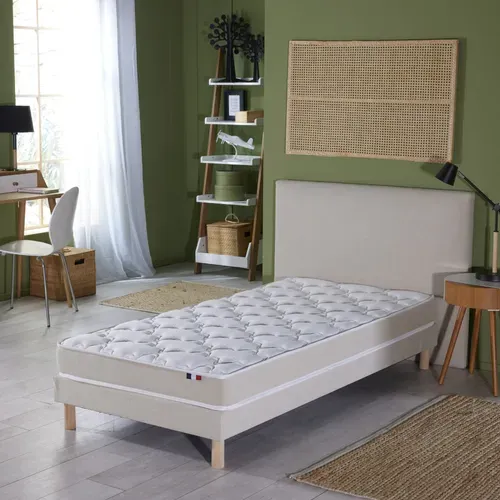 Matelas Mousse 90x190 cm Initiale Bi-confort Accueil Latex - Équilibre Et Nuits Paisibles