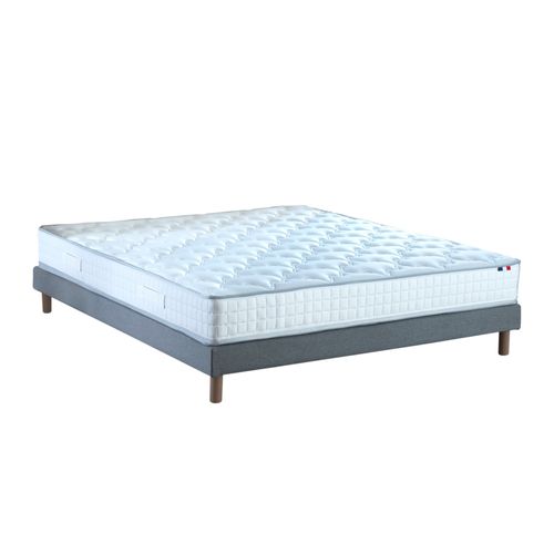 Ensemble Matelas Ressorts Astre + Sommier 140 X 200 Sommier Gris