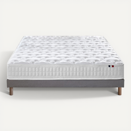 Ensemble Matelas Ressorts Astre + Sommier 140 X 200 Sommier Gris